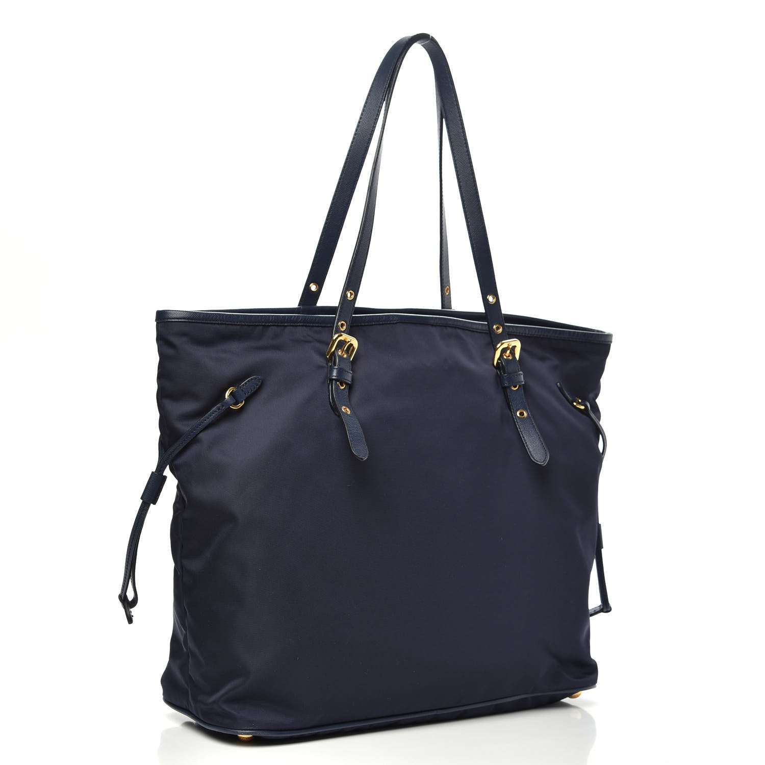 Prada Tessuto Nylon Saffiano Tote Baltico 3 of 10