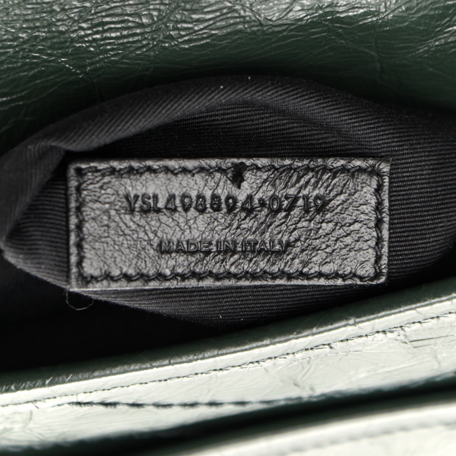 Saint Laurent Crinkled Calfskin Matelasse Monogram Medium Niki Chain Satchel Military Olive 7 of 11