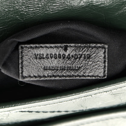 Saint Laurent Crinkled Calfskin Matelasse Monogram Medium Niki Chain Satchel Military Olive 7 of 11