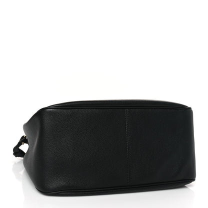Versace Grained Calfskin La Medusa Bucket Bag Black 4 of 8