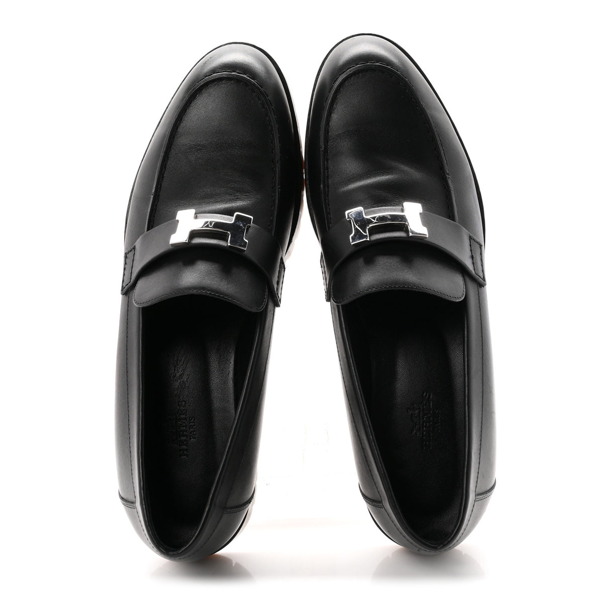 Calfskin Womens Faubourg Loafers 40 Black
