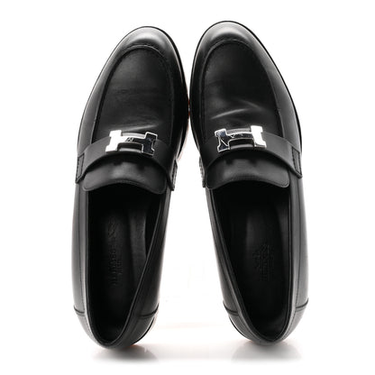 Hermes Calfskin Womens Faubourg Loafers 40 Black 2 of 9