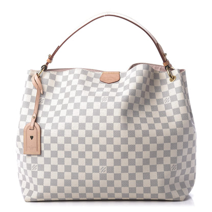 Louis Vuitton Damier Azur Graceful MM Rose Ballerine 1 of 10