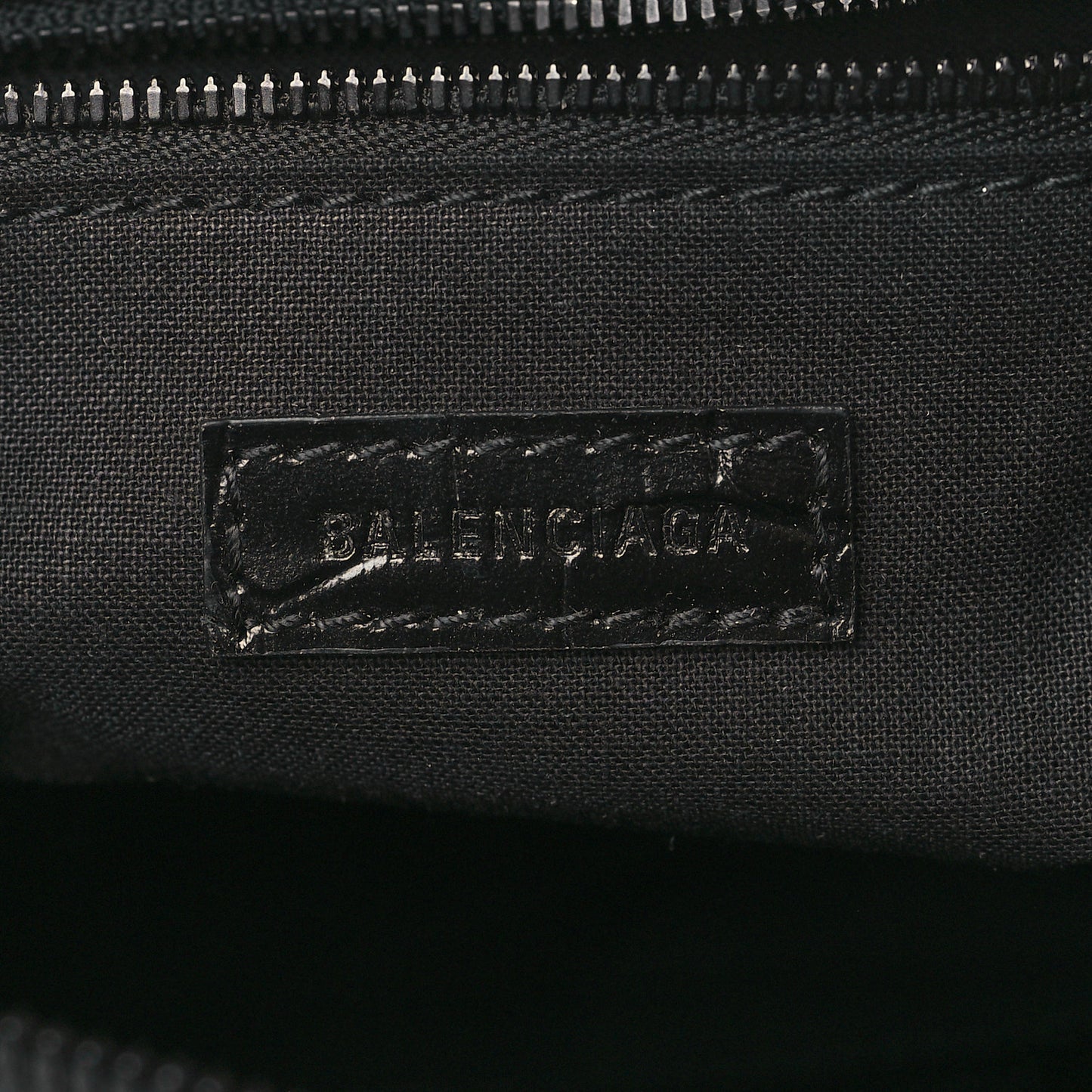 Extra Supple Calfskin Crocodile Embossed Neo Classic Hardware Hobo XS Black