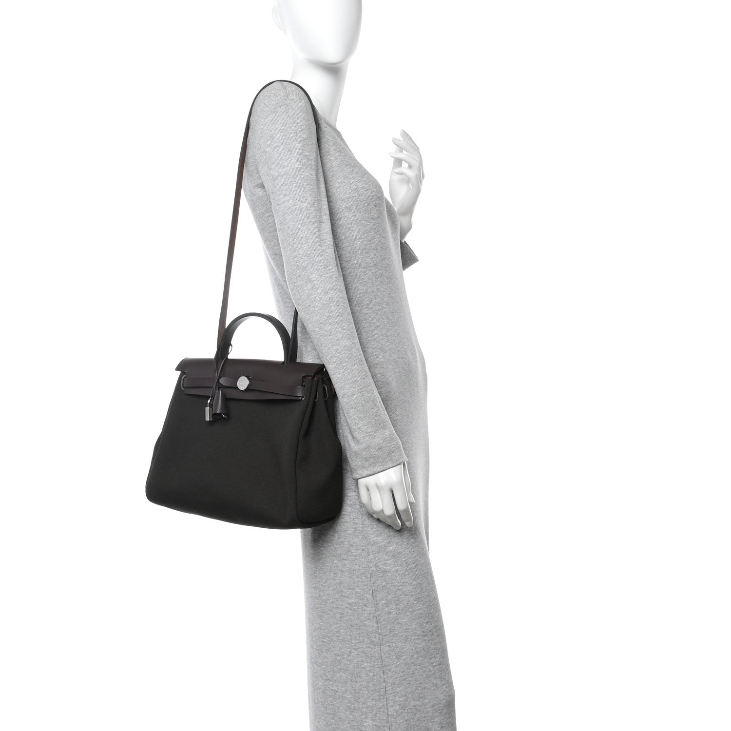 Hermes Vache Hunter Herbag Zip Retourne 31 PM Dark Bronze Ebene 2 of 15