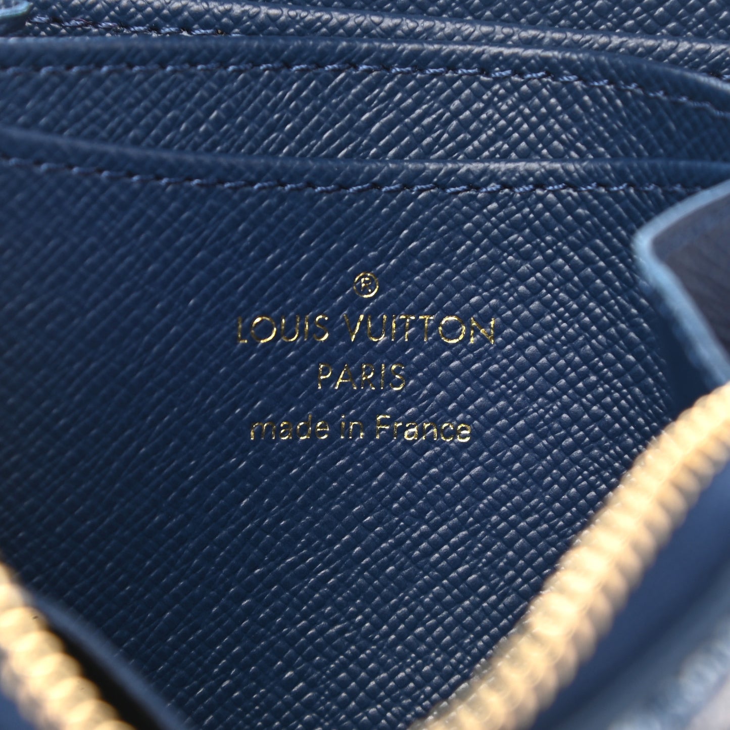 Denim Monogram Jacquard Zippy Coin Purse Bleu