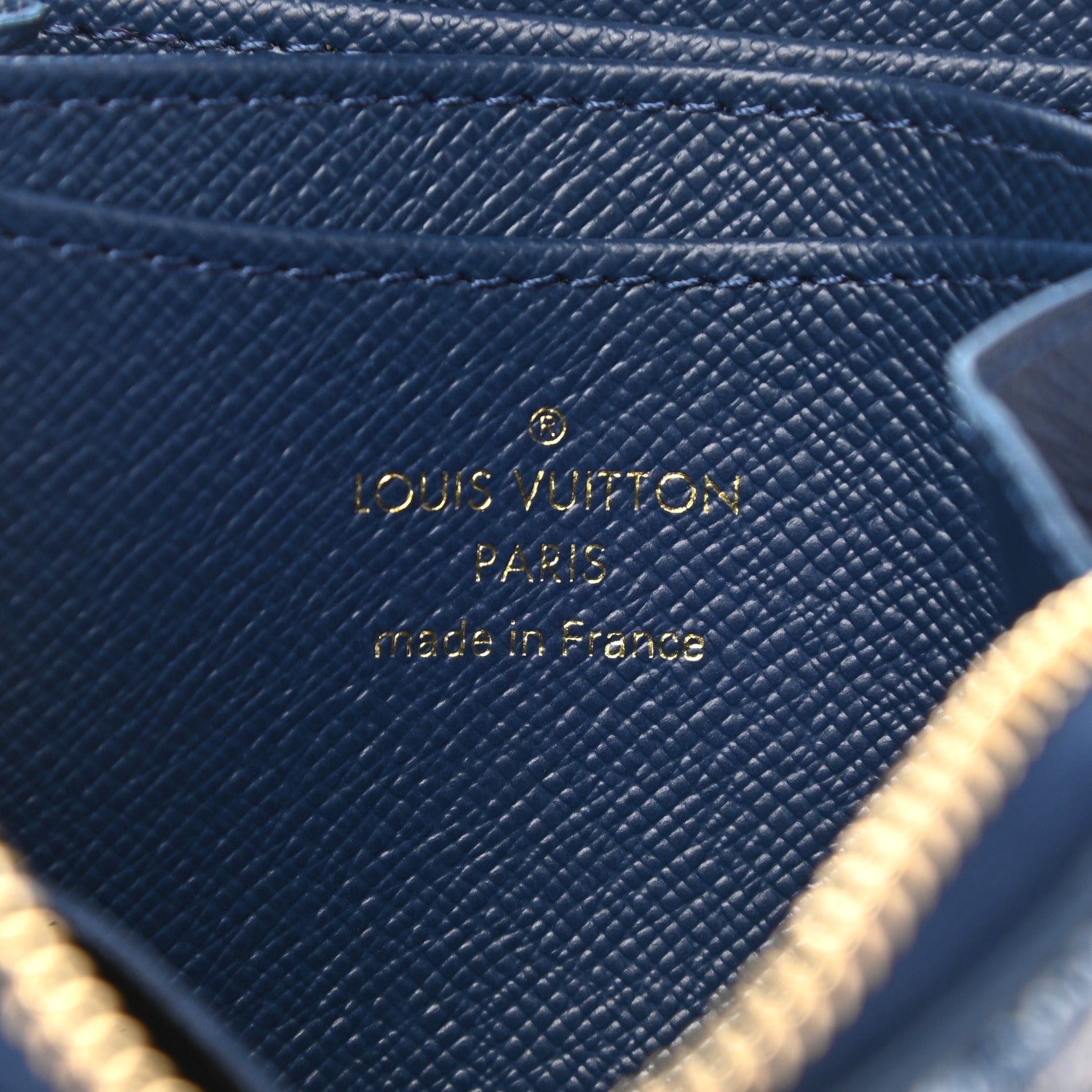 Louis Vuitton Denim Monogram Jacquard Zippy Coin Purse Bleu 6 of 7
