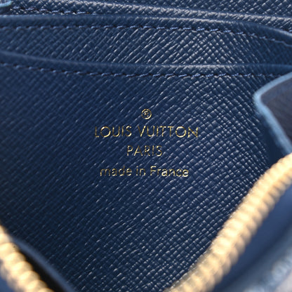 Louis Vuitton Denim Monogram Jacquard Zippy Coin Purse Bleu 6 of 7