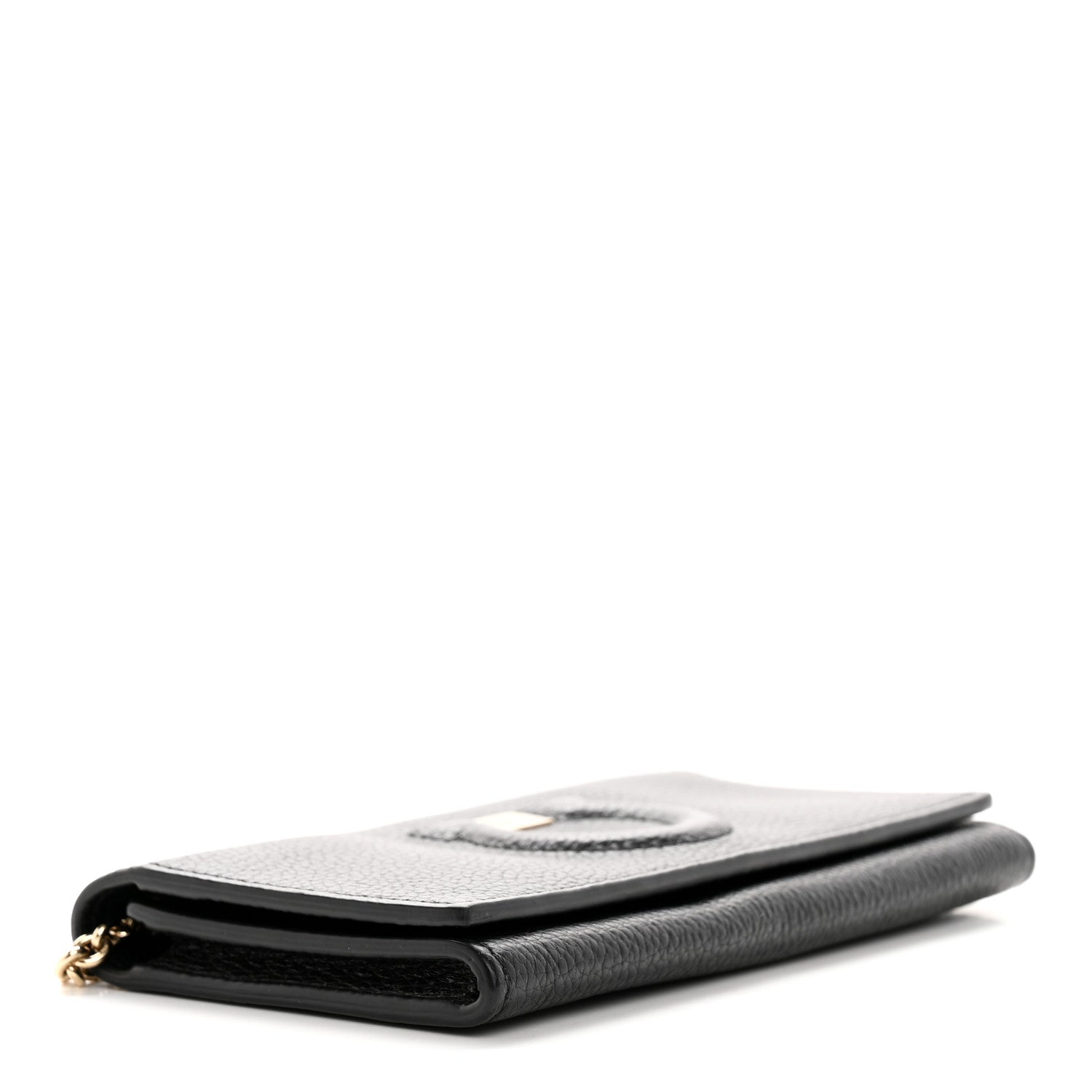 Salvatore Ferragamo Calfskin City Wallet On Chain Black 4 of 13