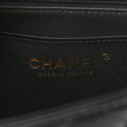 Chanel Lambskin Quilted Mini Top Handle Rectangular Flap Black 6 of 9