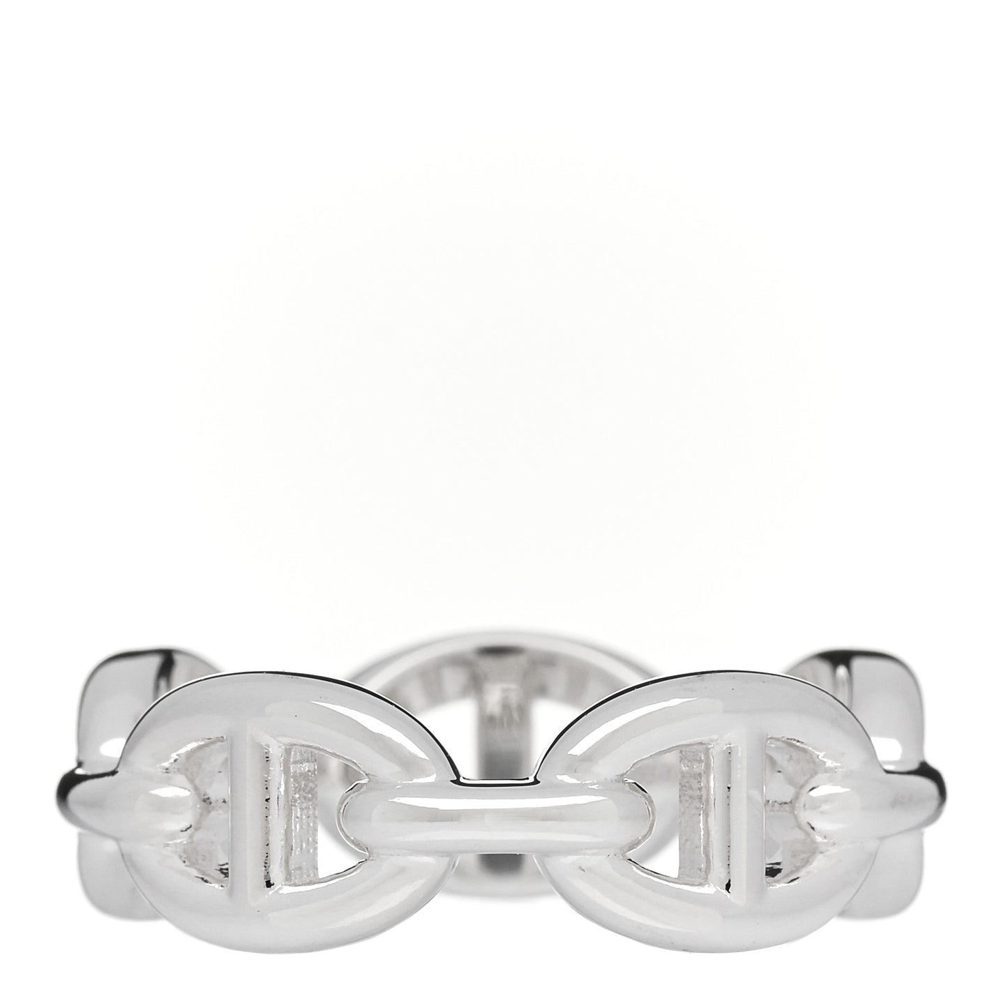 Sterling Silver PM Chaine d'Ancre Enchainee Band Ring 55 7.25