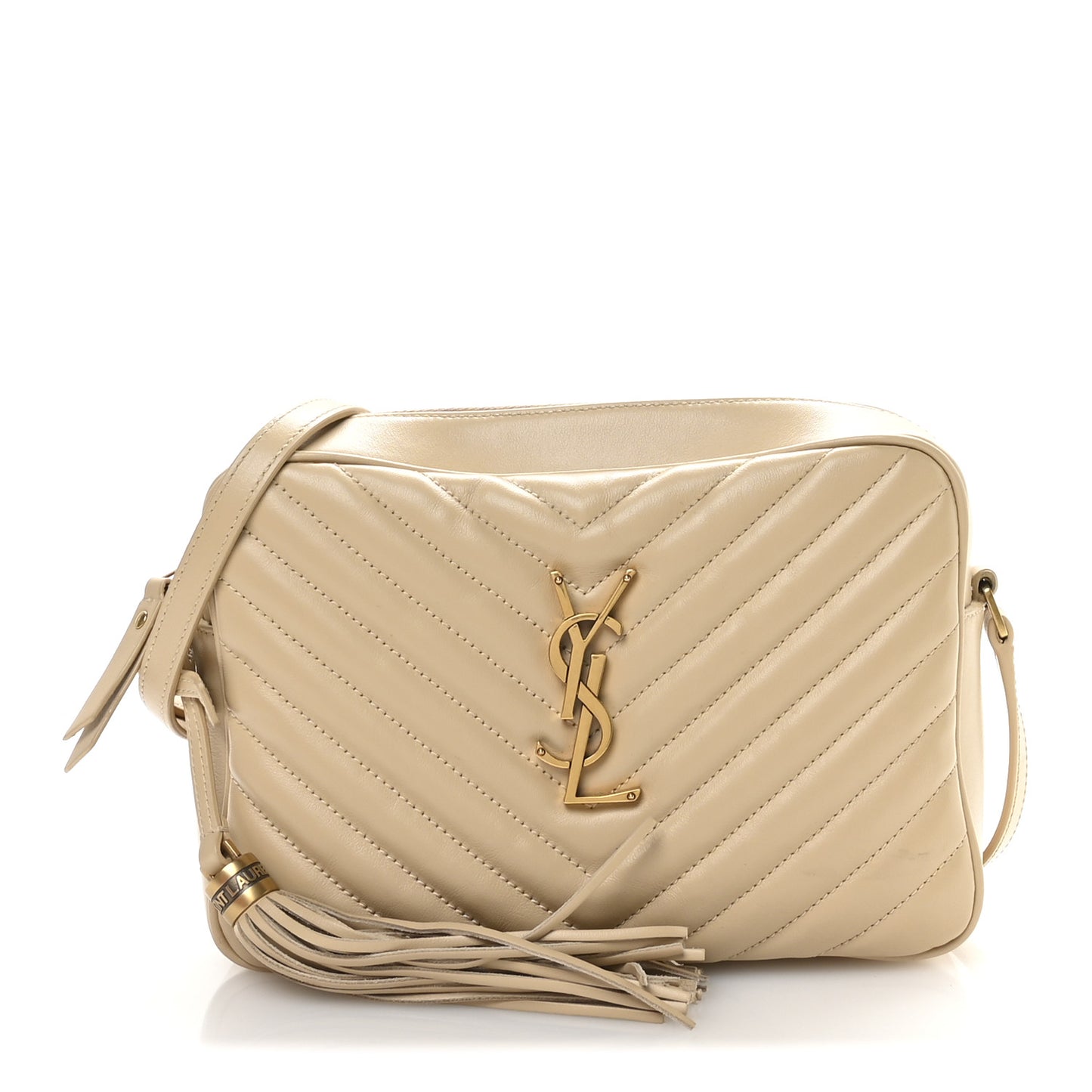 Calfskin Matelasse Monogram Lou Camera Bag Dark Beige