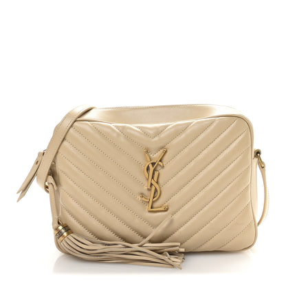 Saint Laurent Calfskin Matelasse Monogram Lou Camera Bag Dark Beige 1 of 11