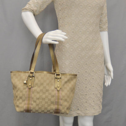 Gucci Monogram Medium Jolicoeur Tote Metallic 2 of 9