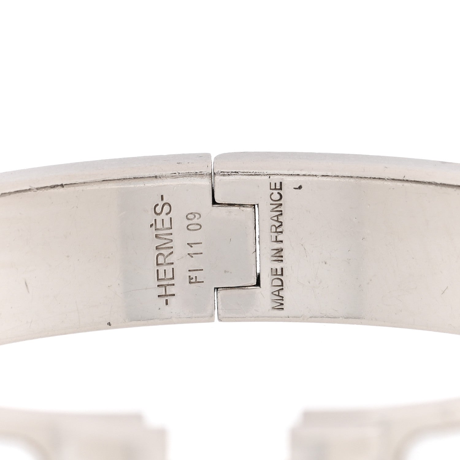 Hermes Enamel Narrow Clic Clac H Bracelet PM White 4 of 4