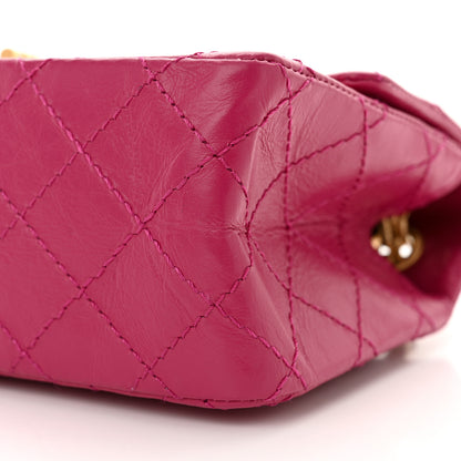 Chanel Aged Calfskin Quilted 2.55 Reissue Mini Flap Fuchsia 11 of 12