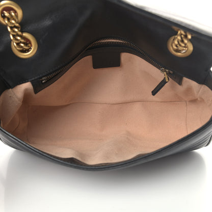 Gucci Calfskin Matelasse Small GG Marmont Shoulder Bag Black 4 of 9