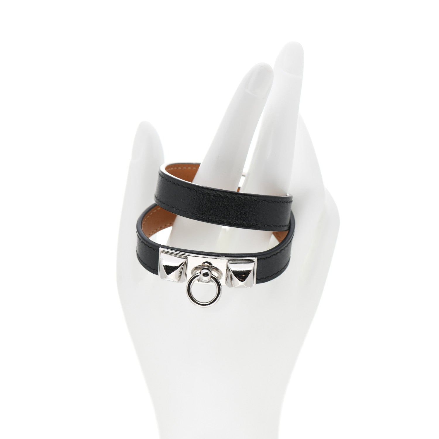 Hermes Swift Rivale Double Tour Bracelet XS Black 2 of 7