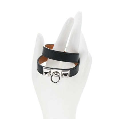 Hermes Swift Rivale Double Tour Bracelet XS Black 2 of 7
