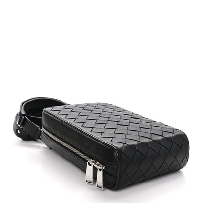 Bottega Veneta Nappa Intrecciato Zip Around Crossbody Bag Black 4 of 9