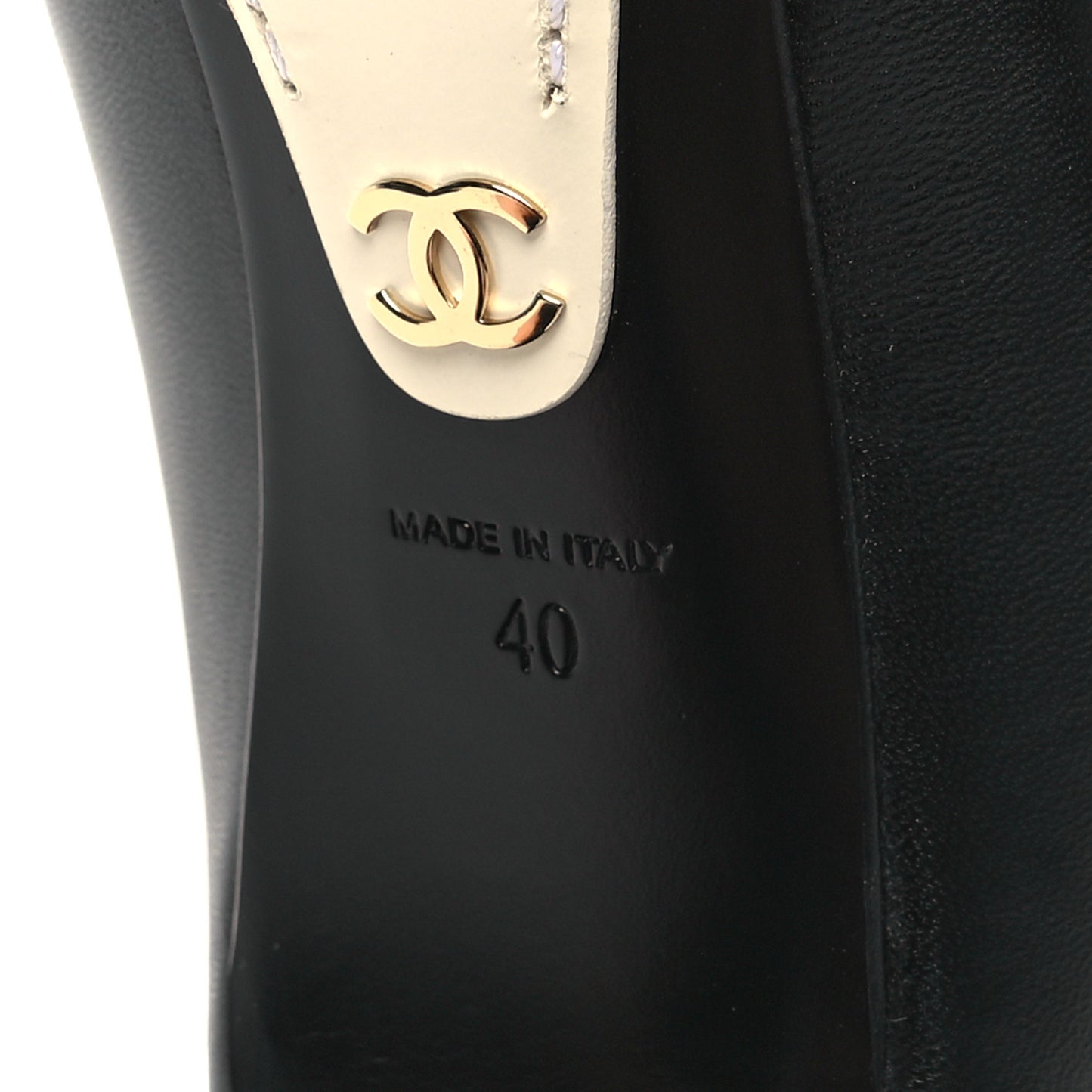 Lambskin Grosgrain Cap Toe CC Pumps 40 Black