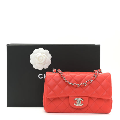 Chanel Lambskin Quilted Mini Rectangular Flap Red 11 of 11