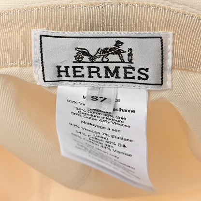 Hermes Fabric Calvi Bucket Hat 57 White 8 of 9