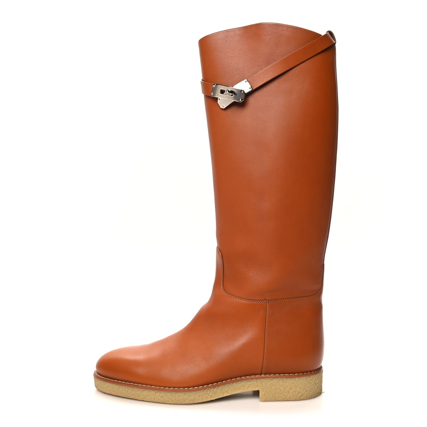 Calfskin Faustine Boots 40.5 Naturel