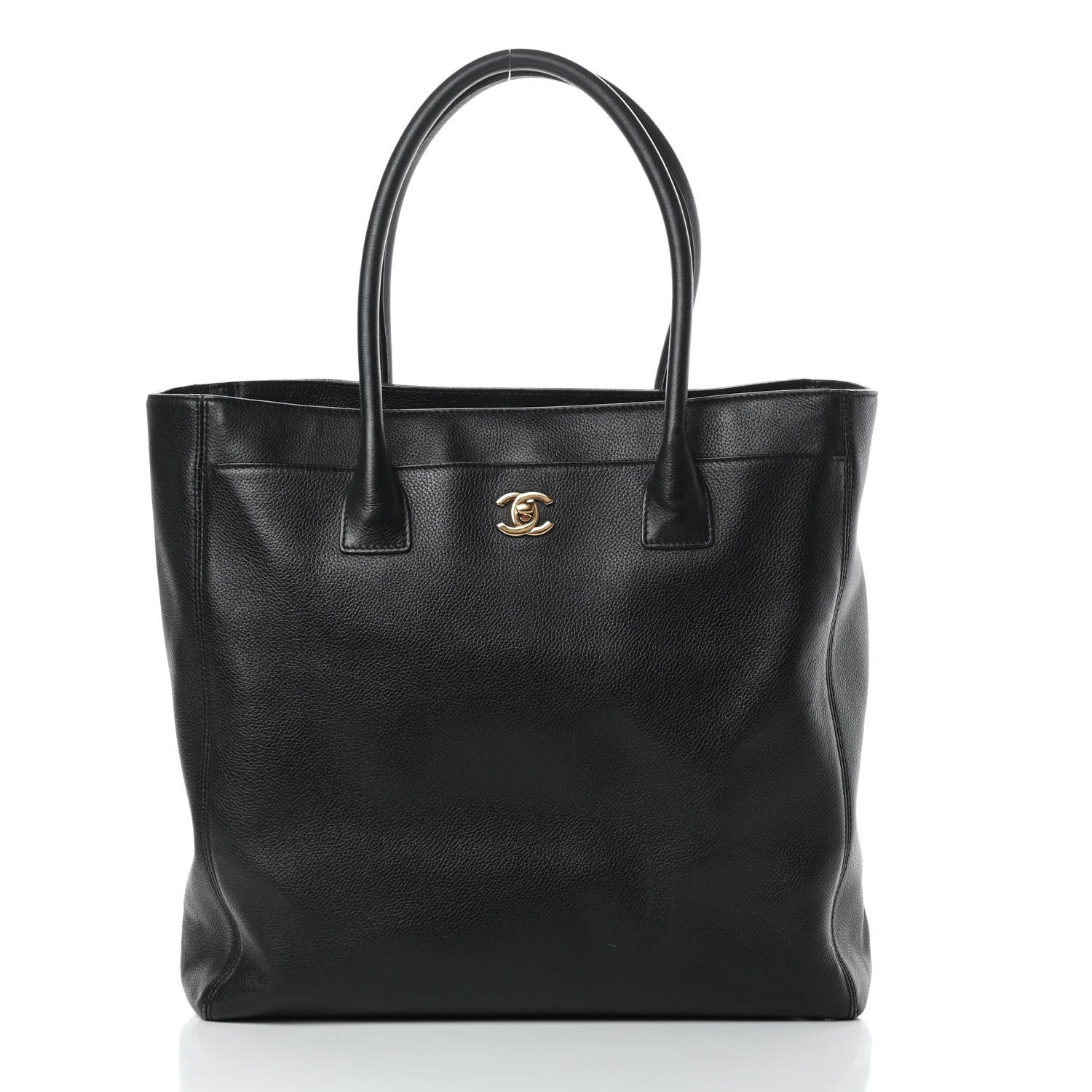 Chanel Calfskin Tall Cerf Tote Black 1 of 22