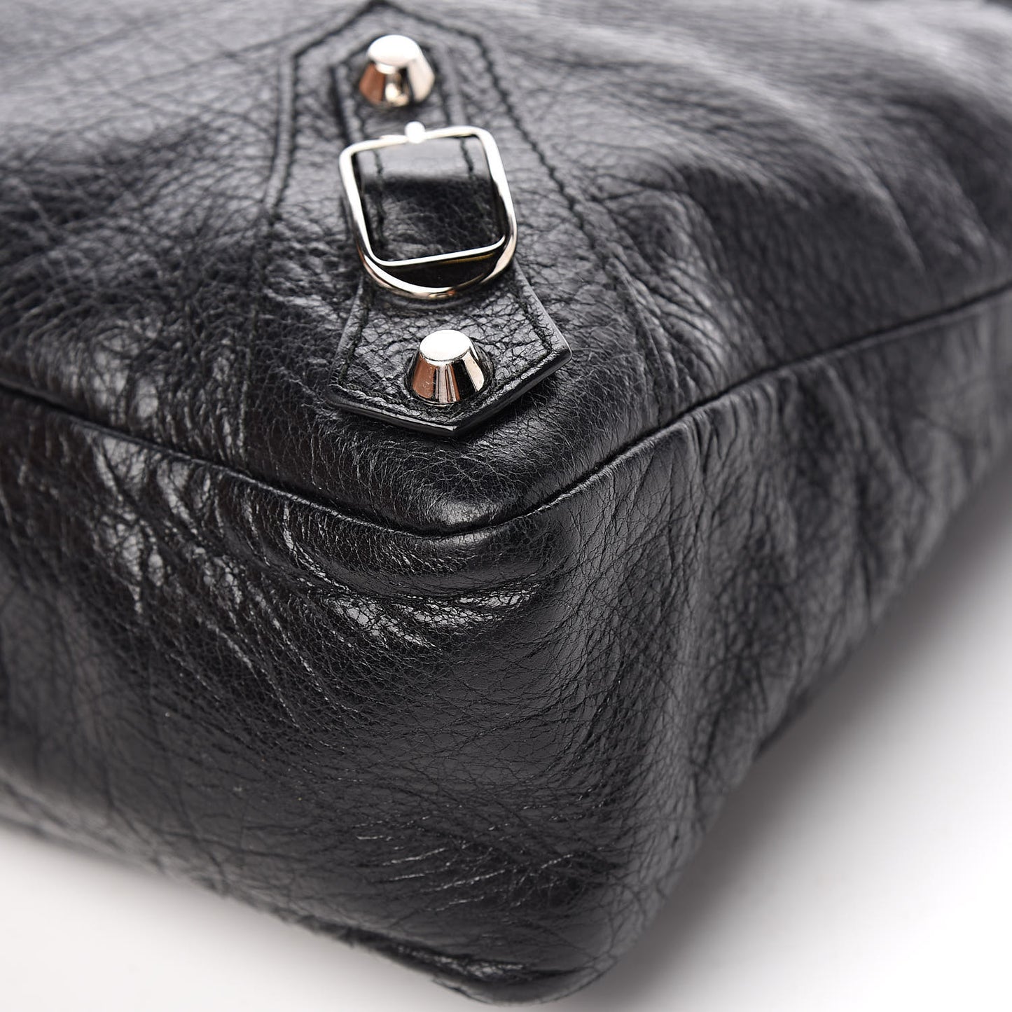 Agneau Classic Silver Hardware Town Black