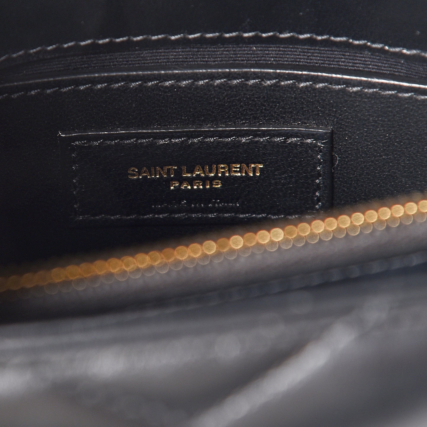 Calfskin Y Quilted Monogram Small Loulou Chain Satchel Black