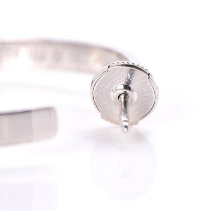 Cartier 18K White Gold Large LOVE Hoop Earrings 6 of 9