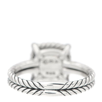 David Yurman Sterling Silver Diamond Hampton Blue Topaz 9mm Chatelaine Pave Bezel Ring 59 8.75 4 of 6
