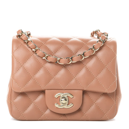 Chanel Lambskin Quilted Mini Square Flap Brown 1 of 11