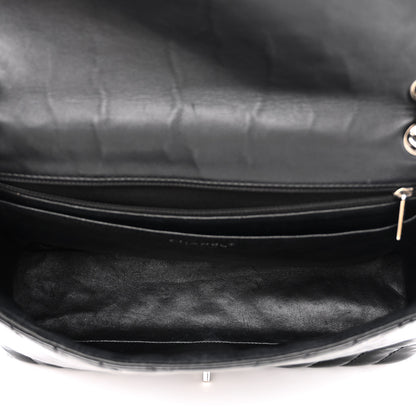 Chanel Patent Chevron Quilted Maxi Single Flap Black 5 of 13