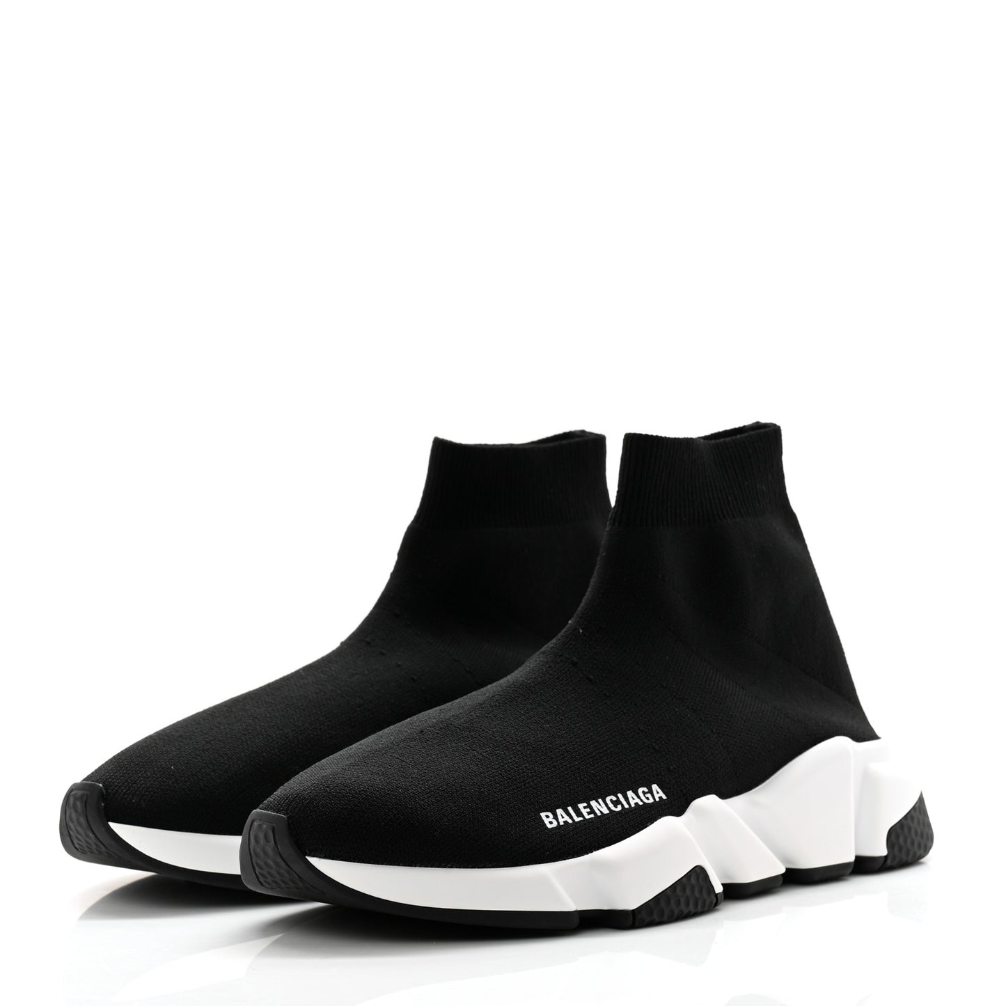 Neoprene Knit Womens Speed Sneakers 39 Black White
