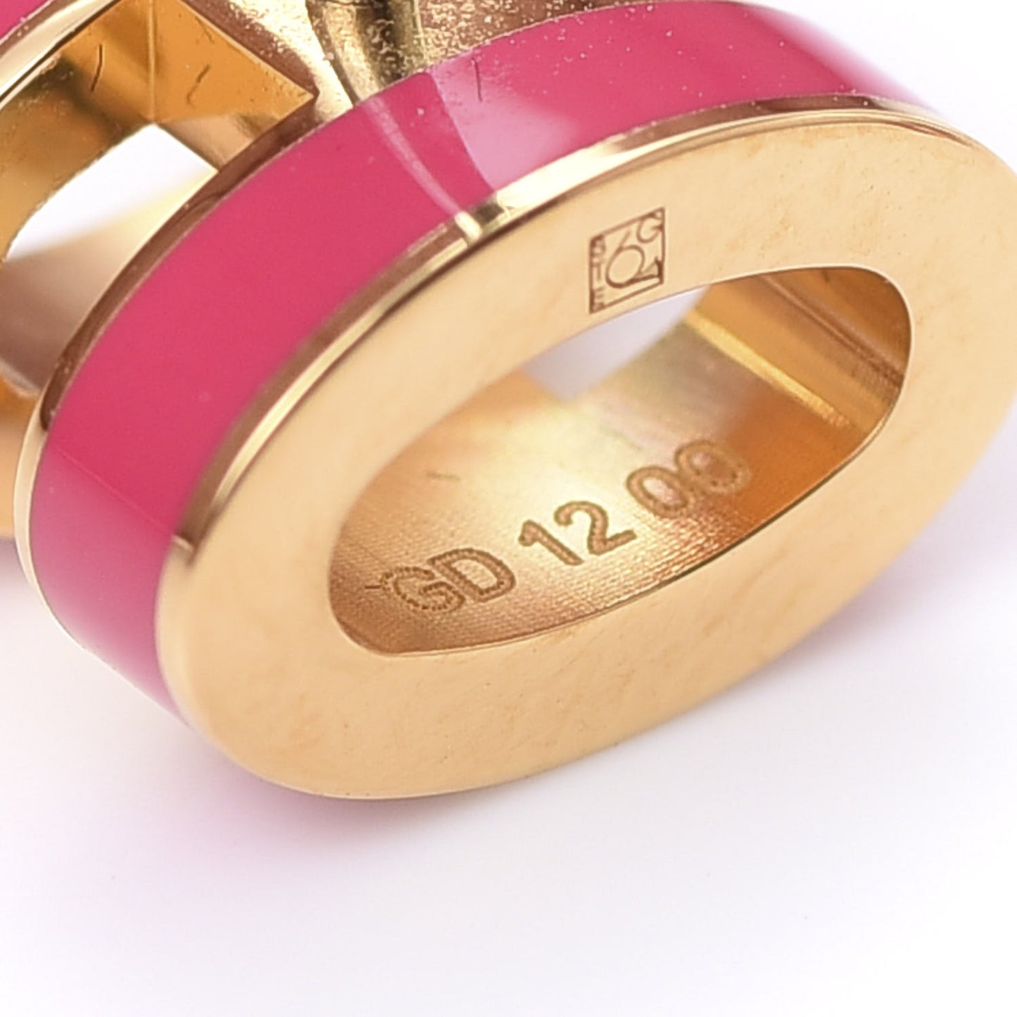 Gold Lacquered Pop H Earrings Rose Extreme
