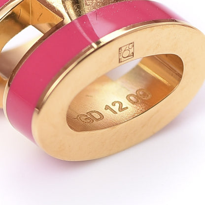 Hermes Gold Lacquered Pop H Earrings Rose Extreme 5 of 7