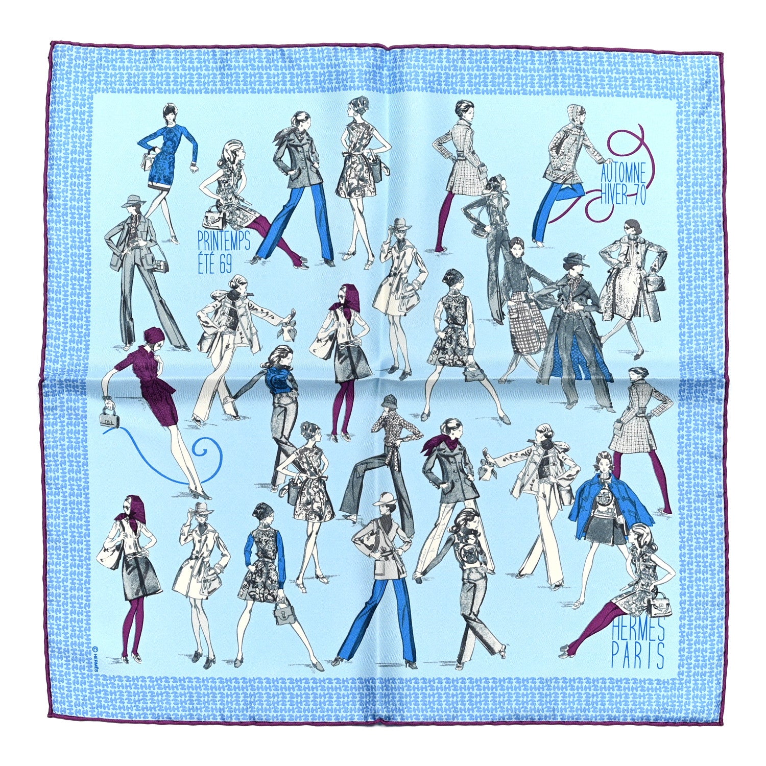 Hermes Silk Printemps Ete Automne Hiver Scarf 70 1 of 5