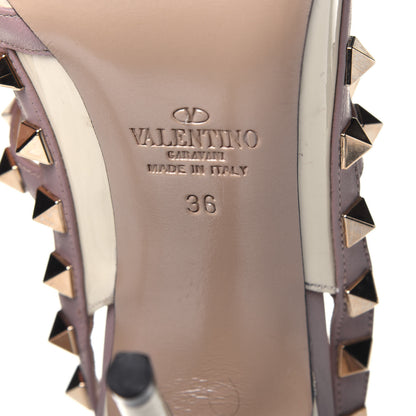 Valentino Garavani Patent Rockstud Ankle Strap 100mm Pumps 36 Light Ivory Poudre 6 of 14