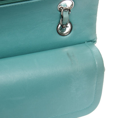 Chanel Lambskin Quilted Medium Double Flap Light Green 9 of 10