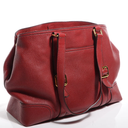 Prada Vitello Daino Shoulder Bag Rubino 3 of 11