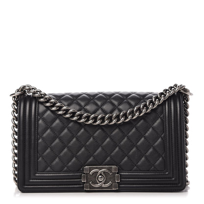 Chanel Calfskin Quilted Medium Boy Flap Black 1 of 10