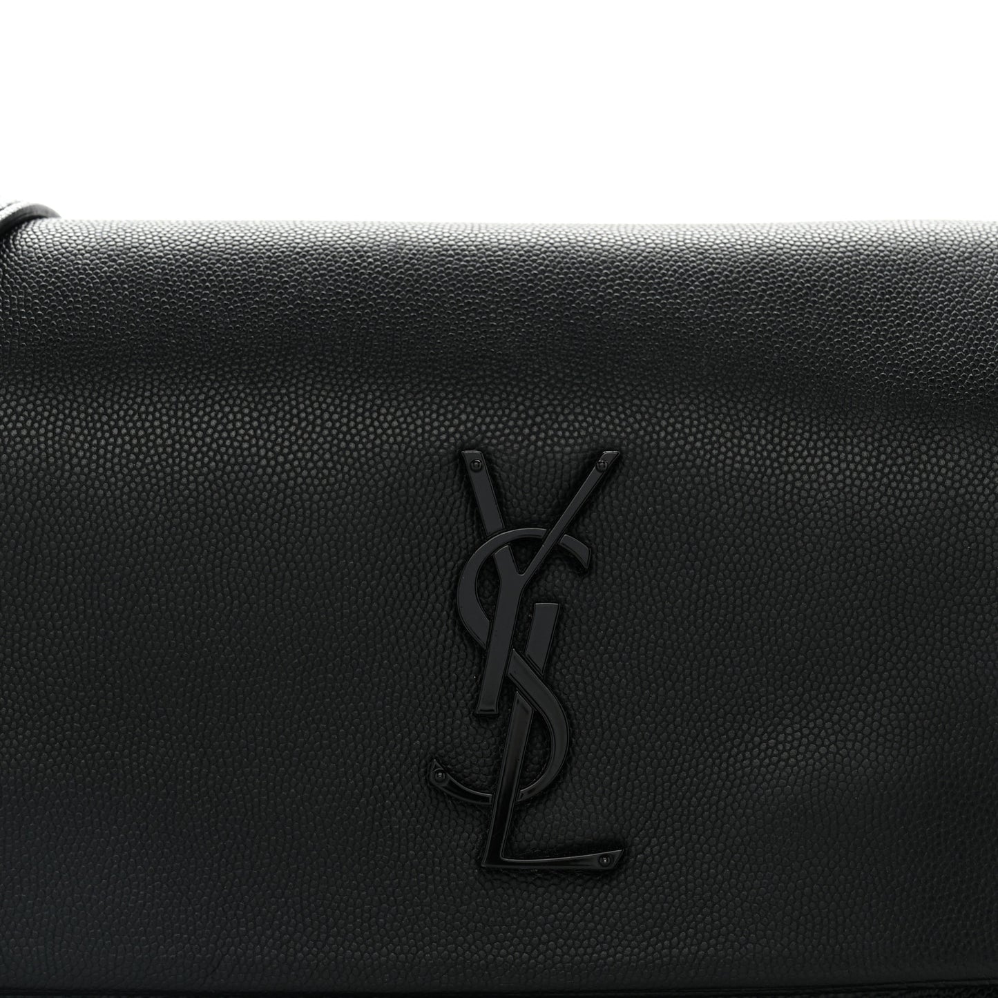 Grain De Poudre Medium West Hollywood Monogram Fold-Over Black