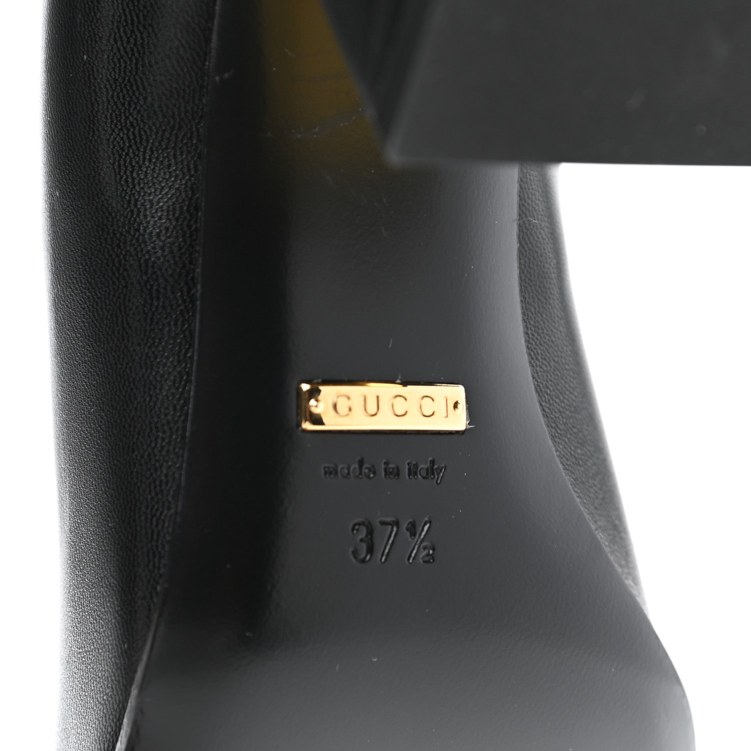 Gucci Malaga Kid Horsebit 75mm Pumps 37.5 Black 6 of 11