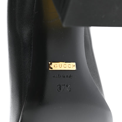 Gucci Malaga Kid Horsebit 75mm Pumps 37.5 Black 6 of 11