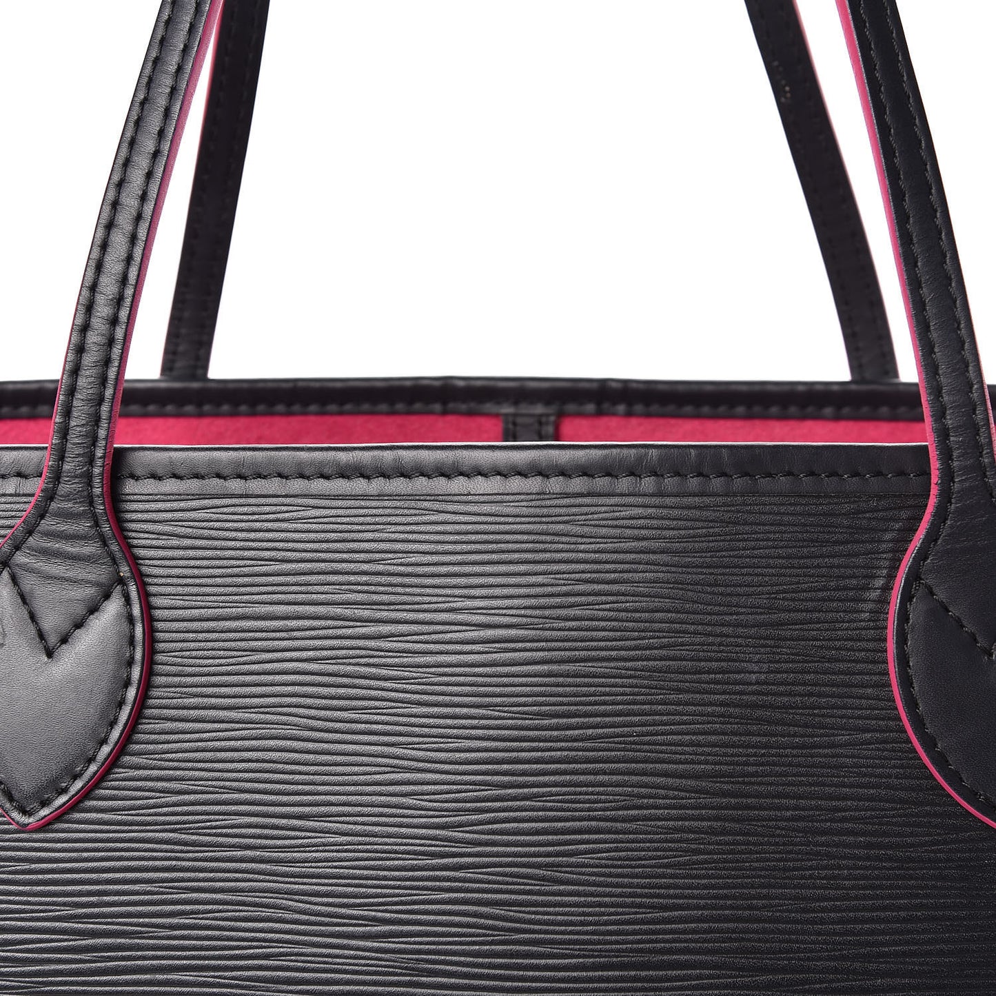 Epi Neverfull MM Black Hot Pink