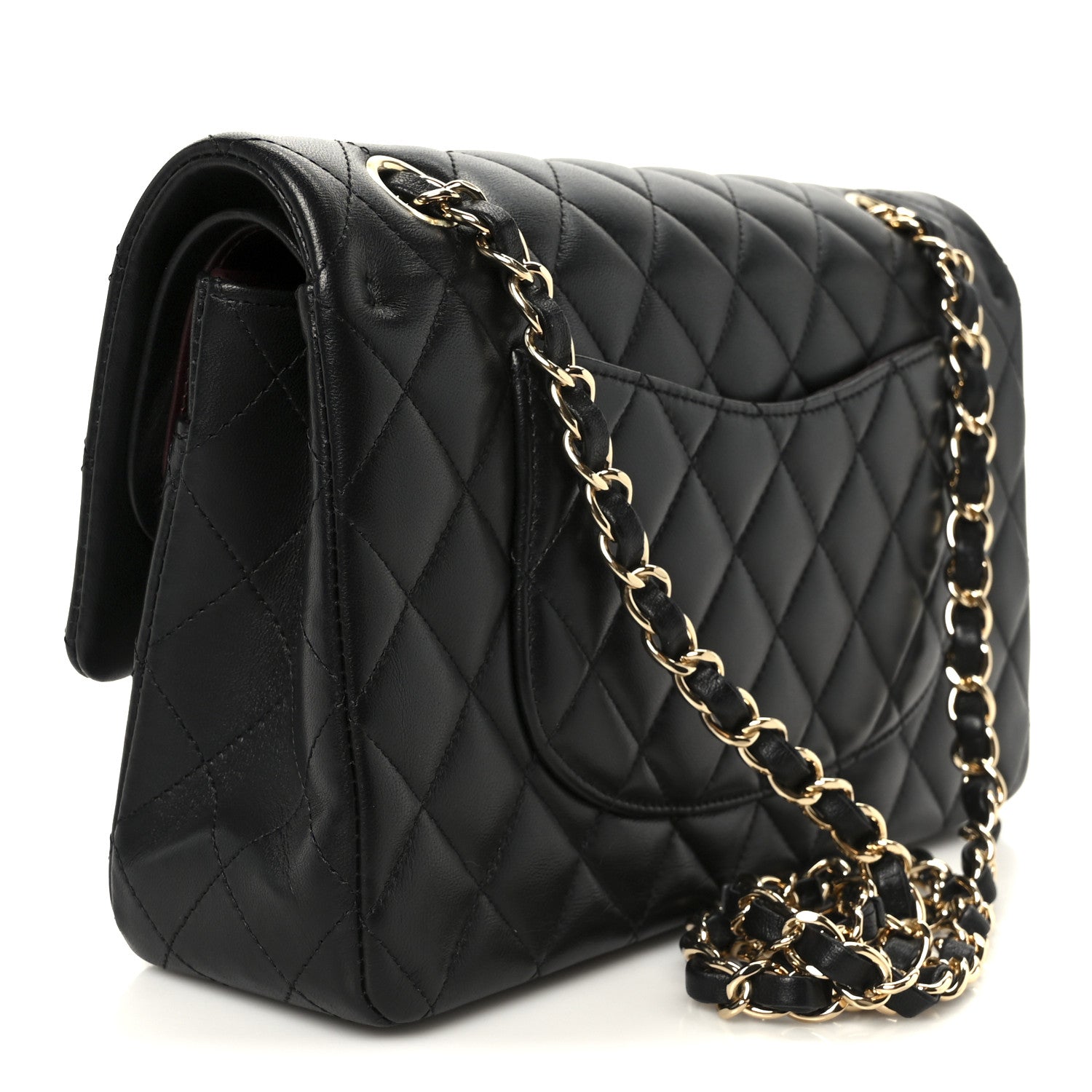 Chanel Lambskin Quilted Medium Double Flap Black 3 of 12