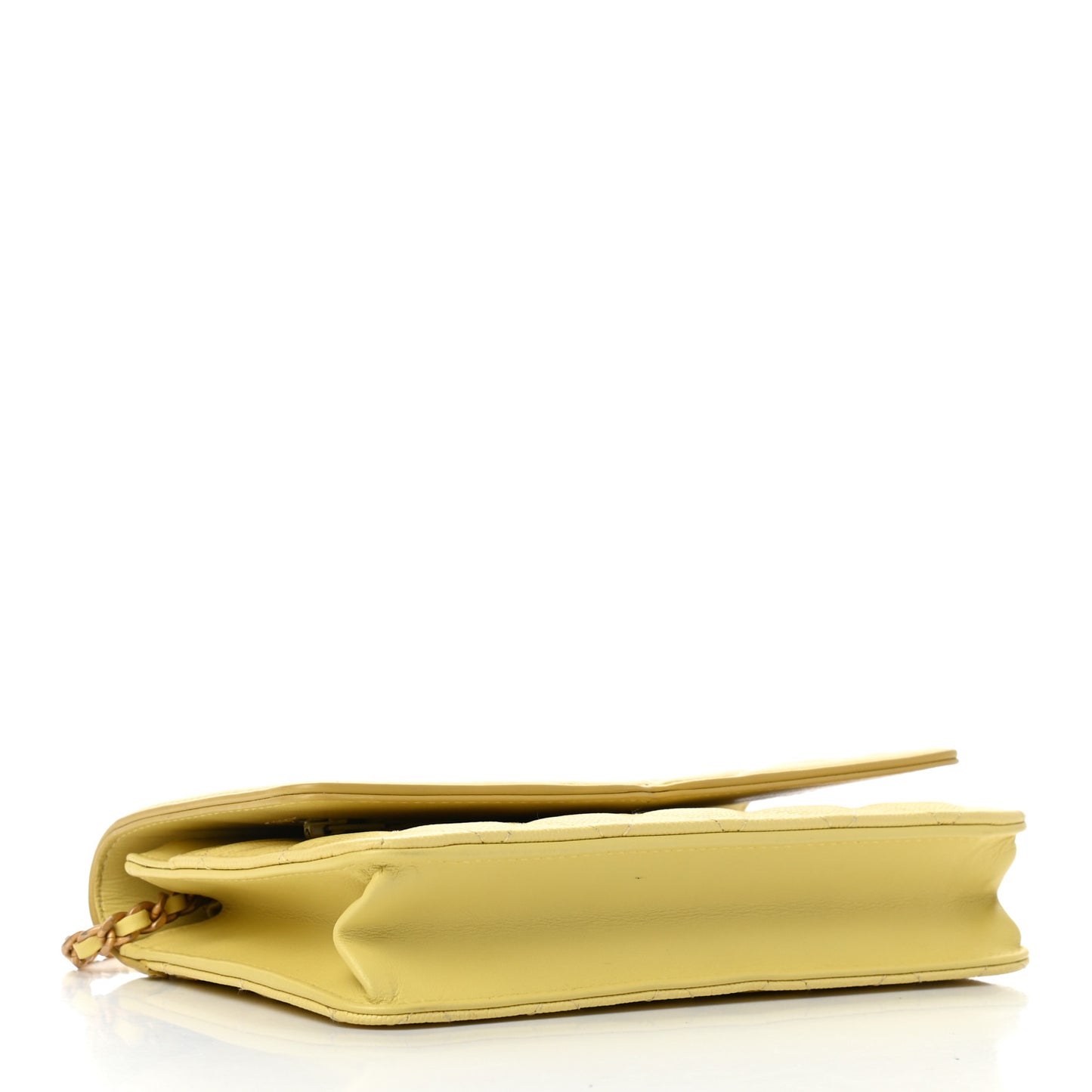 Caviar Quilted CC Filigree Wallet On Chain WOC Yellow