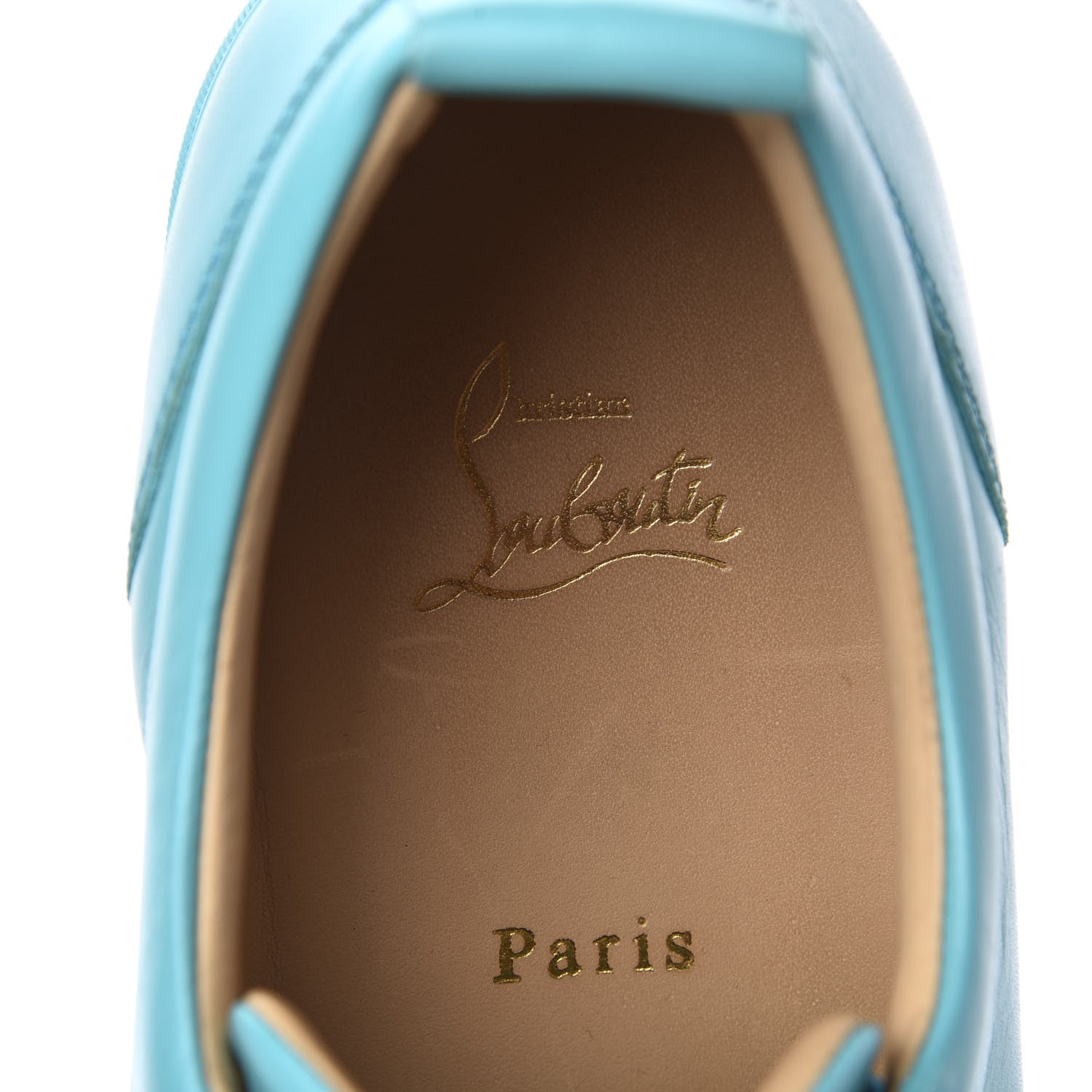 Christian Louboutin Calfskin Mens Louis Junior Spikes Flat Sneakers 43.5 Turquoise 9 of 11